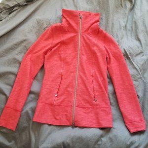 Lululemon Heathered Red Zip-up Warm-up Jacket